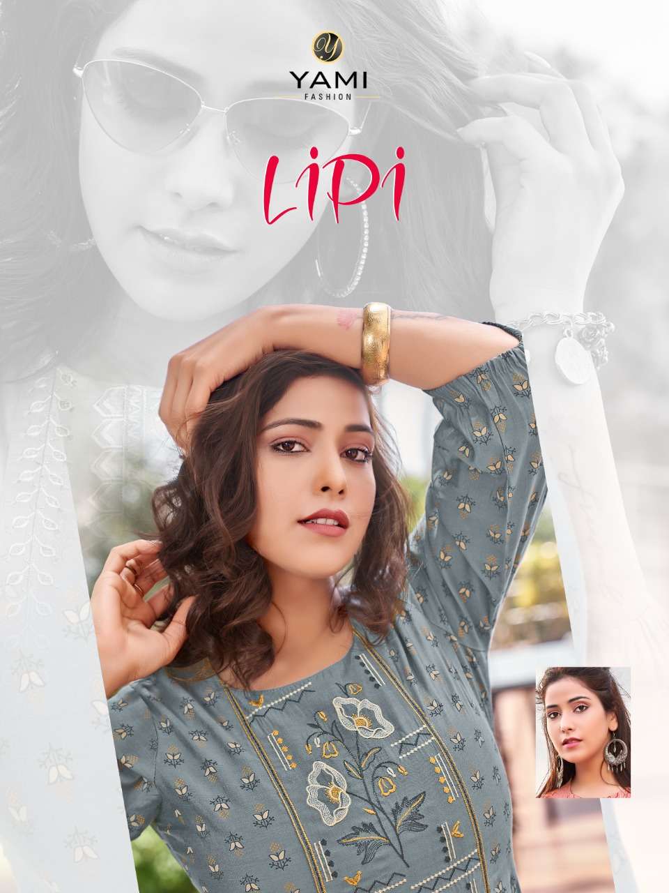 LIPI BY YAMI BRAND PRESENTS PURE ROMAN VISCOSE EXCLUSIVE HAND BLOCK PRINT TOP & TUNICS WITH MACHINE EMBROIDERY WORK-POSTER